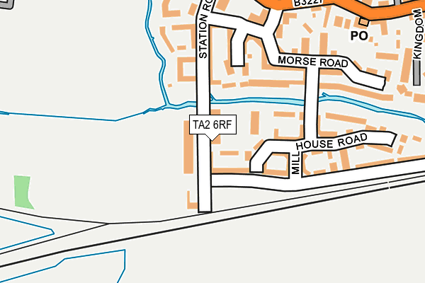 TA2 6RF map - OS OpenMap – Local (Ordnance Survey)