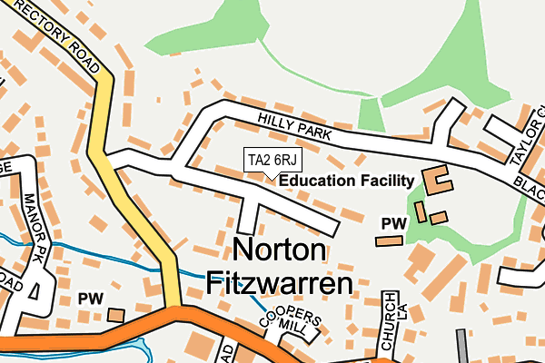 TA2 6RJ map - OS OpenMap – Local (Ordnance Survey)