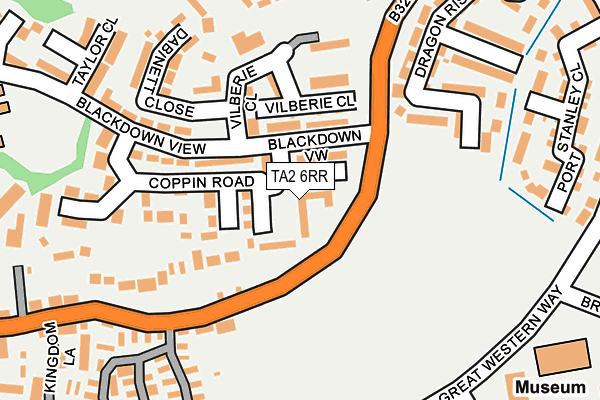 TA2 6RR map - OS OpenMap – Local (Ordnance Survey)