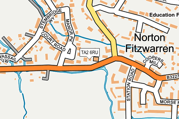 TA2 6RU map - OS OpenMap – Local (Ordnance Survey)