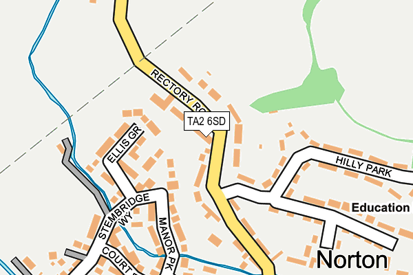 TA2 6SD map - OS OpenMap – Local (Ordnance Survey)