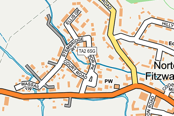 TA2 6SG map - OS OpenMap – Local (Ordnance Survey)