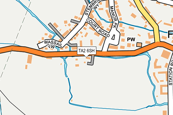 TA2 6SH map - OS OpenMap – Local (Ordnance Survey)