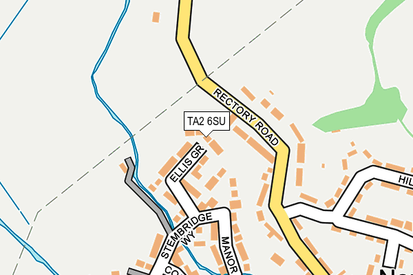 TA2 6SU map - OS OpenMap – Local (Ordnance Survey)