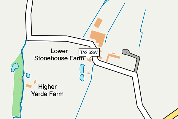 TA2 6SW map - OS OpenMap – Local (Ordnance Survey)
