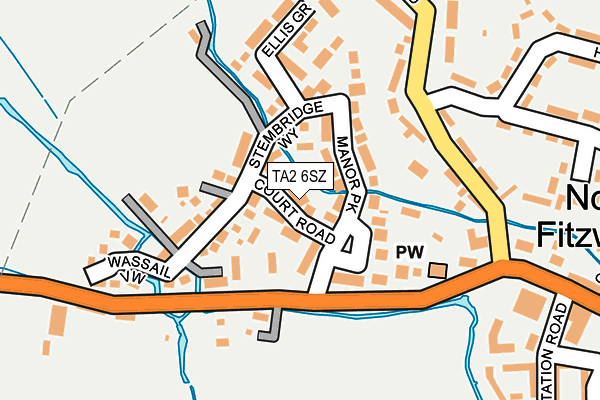 TA2 6SZ map - OS OpenMap – Local (Ordnance Survey)