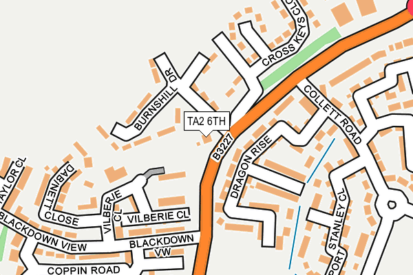 TA2 6TH map - OS OpenMap – Local (Ordnance Survey)