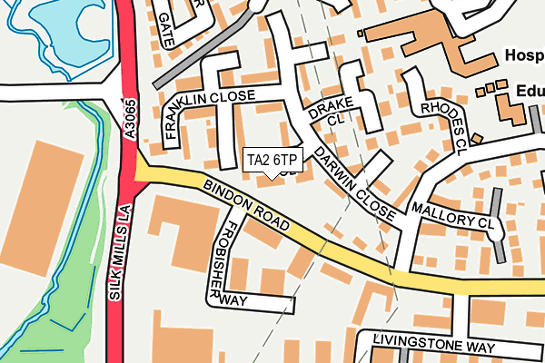 TA2 6TP map - OS OpenMap – Local (Ordnance Survey)