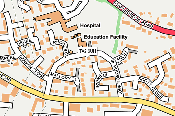 TA2 6UH map - OS OpenMap – Local (Ordnance Survey)