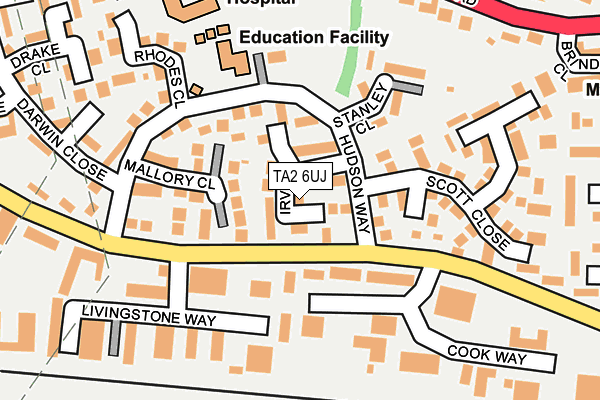 TA2 6UJ map - OS OpenMap – Local (Ordnance Survey)
