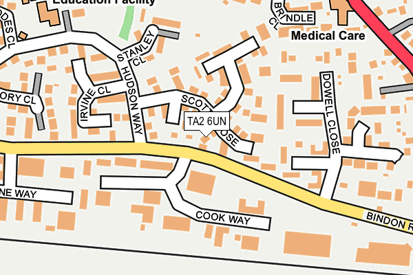 TA2 6UN map - OS OpenMap – Local (Ordnance Survey)