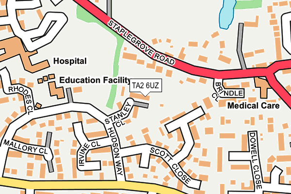 TA2 6UZ map - OS OpenMap – Local (Ordnance Survey)