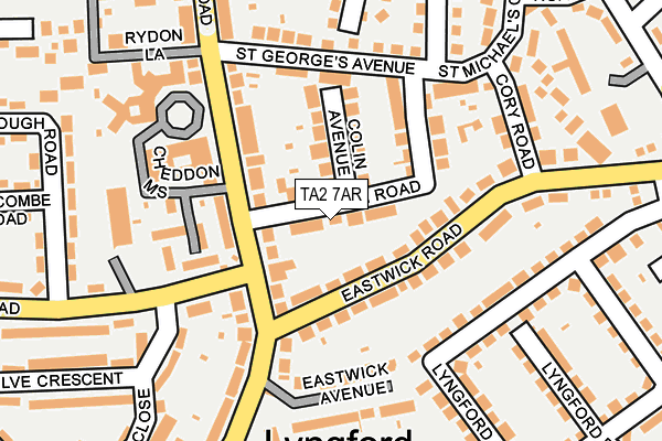 TA2 7AR map - OS OpenMap – Local (Ordnance Survey)