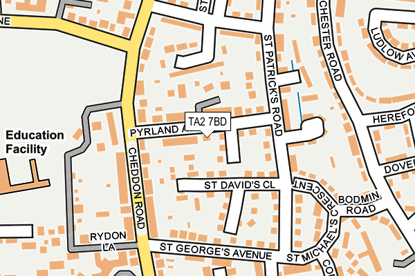TA2 7BD map - OS OpenMap – Local (Ordnance Survey)