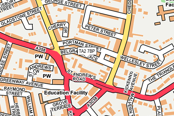 TA2 7BP map - OS OpenMap – Local (Ordnance Survey)