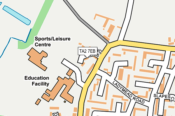 TA2 7EB map - OS OpenMap – Local (Ordnance Survey)