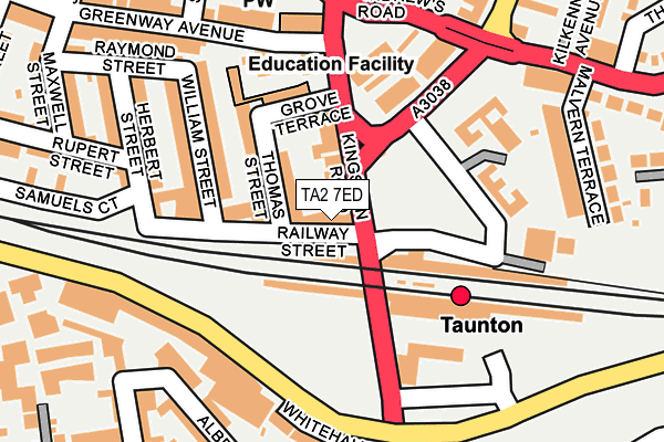 TA2 7ED map - OS OpenMap – Local (Ordnance Survey)