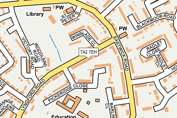 TA2 7EH map - OS OpenMap – Local (Ordnance Survey)