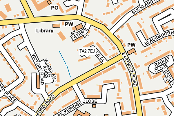 TA2 7EJ map - OS OpenMap – Local (Ordnance Survey)