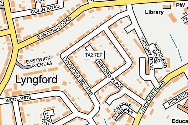 TA2 7EP map - OS OpenMap – Local (Ordnance Survey)