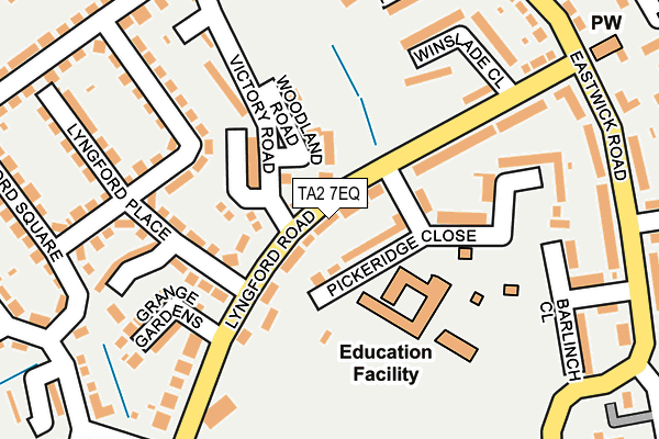 TA2 7EQ map - OS OpenMap – Local (Ordnance Survey)