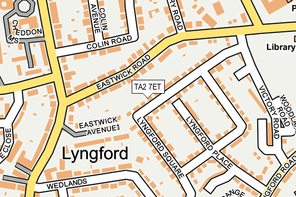 TA2 7ET map - OS OpenMap – Local (Ordnance Survey)