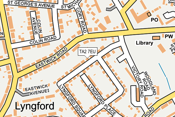 TA2 7EU map - OS OpenMap – Local (Ordnance Survey)