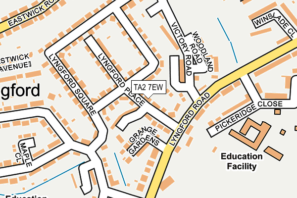 TA2 7EW map - OS OpenMap – Local (Ordnance Survey)