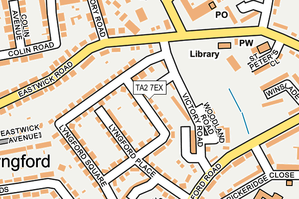 TA2 7EX map - OS OpenMap – Local (Ordnance Survey)