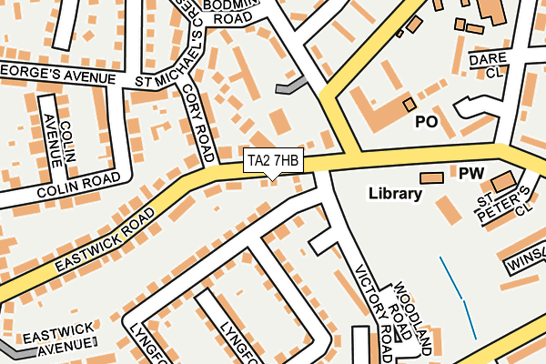 TA2 7HB map - OS OpenMap – Local (Ordnance Survey)