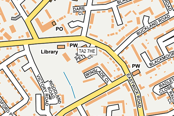 TA2 7HE map - OS OpenMap – Local (Ordnance Survey)