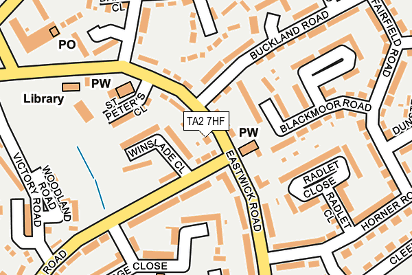 TA2 7HF map - OS OpenMap – Local (Ordnance Survey)