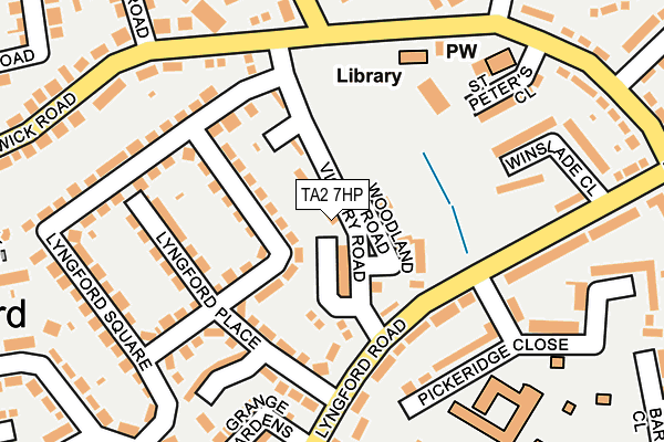 TA2 7HP map - OS OpenMap – Local (Ordnance Survey)