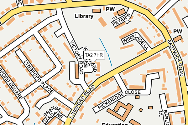 TA2 7HR map - OS OpenMap – Local (Ordnance Survey)