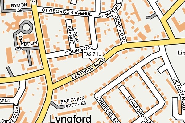 TA2 7HU map - OS OpenMap – Local (Ordnance Survey)