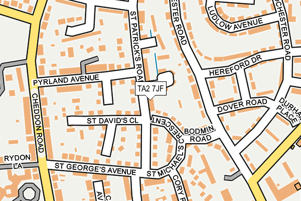 TA2 7JF map - OS OpenMap – Local (Ordnance Survey)