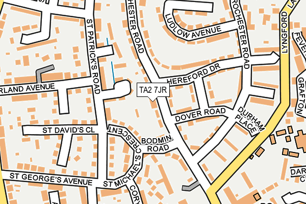 TA2 7JR map - OS OpenMap – Local (Ordnance Survey)