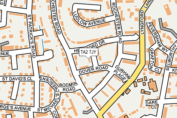 TA2 7JY map - OS OpenMap – Local (Ordnance Survey)