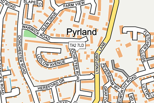 TA2 7LD map - OS OpenMap – Local (Ordnance Survey)