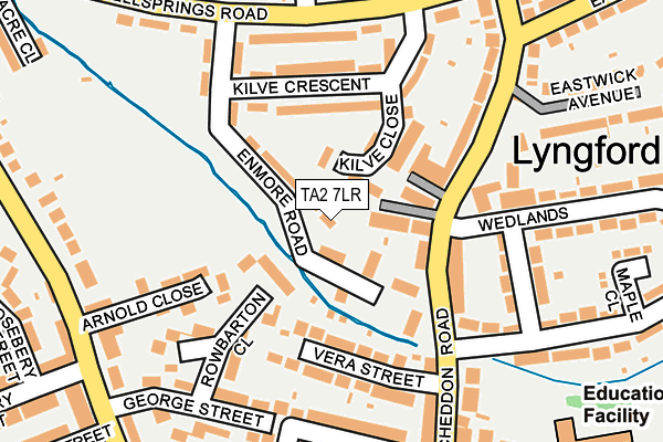 TA2 7LR map - OS OpenMap – Local (Ordnance Survey)