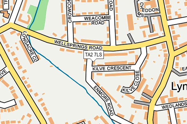 TA2 7LS map - OS OpenMap – Local (Ordnance Survey)