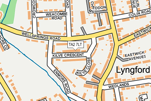 TA2 7LT map - OS OpenMap – Local (Ordnance Survey)