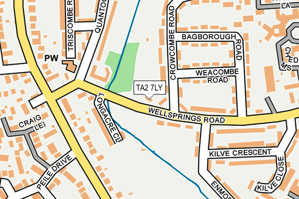 TA2 7LY map - OS OpenMap – Local (Ordnance Survey)