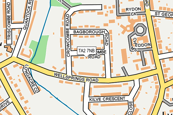 TA2 7NB map - OS OpenMap – Local (Ordnance Survey)