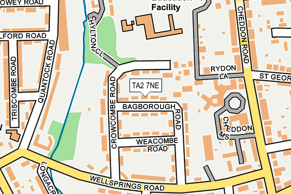 TA2 7NE map - OS OpenMap – Local (Ordnance Survey)