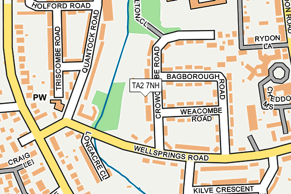 TA2 7NH map - OS OpenMap – Local (Ordnance Survey)