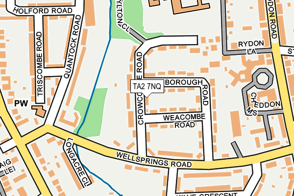 TA2 7NQ map - OS OpenMap – Local (Ordnance Survey)