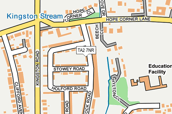TA2 7NR map - OS OpenMap – Local (Ordnance Survey)