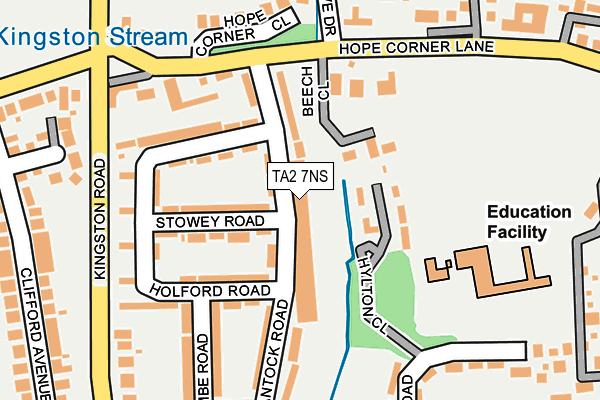 TA2 7NS map - OS OpenMap – Local (Ordnance Survey)