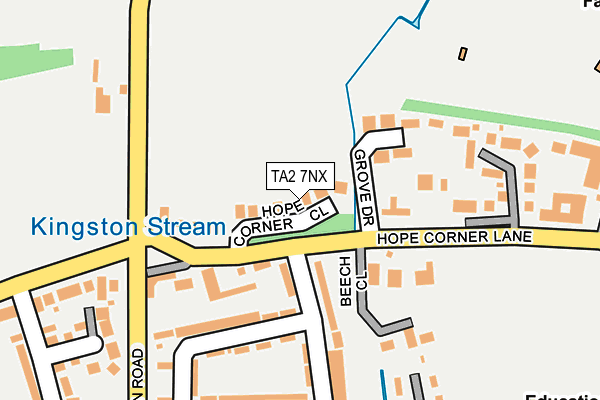 TA2 7NX map - OS OpenMap – Local (Ordnance Survey)